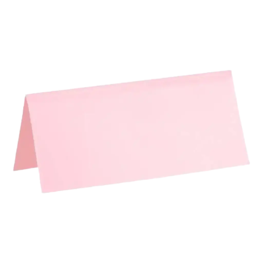 Tarjeta de lugar rectangular rosa - Juego de 10