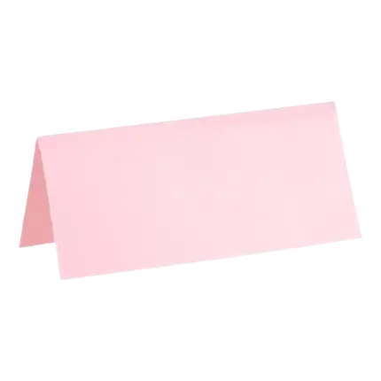 Tarjeta de lugar rectangular rosa - Juego de 10