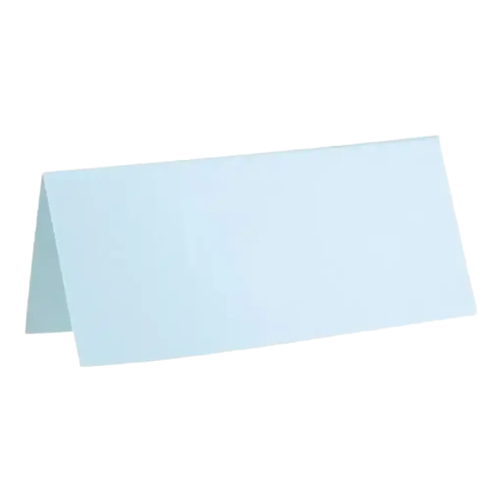 Tarjeta de lugar rectangular azul cielo - Juego de 10
