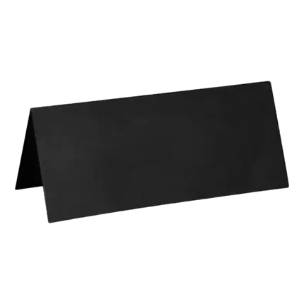 Tarjeta de lugar rectángulo negro - Lote de 10