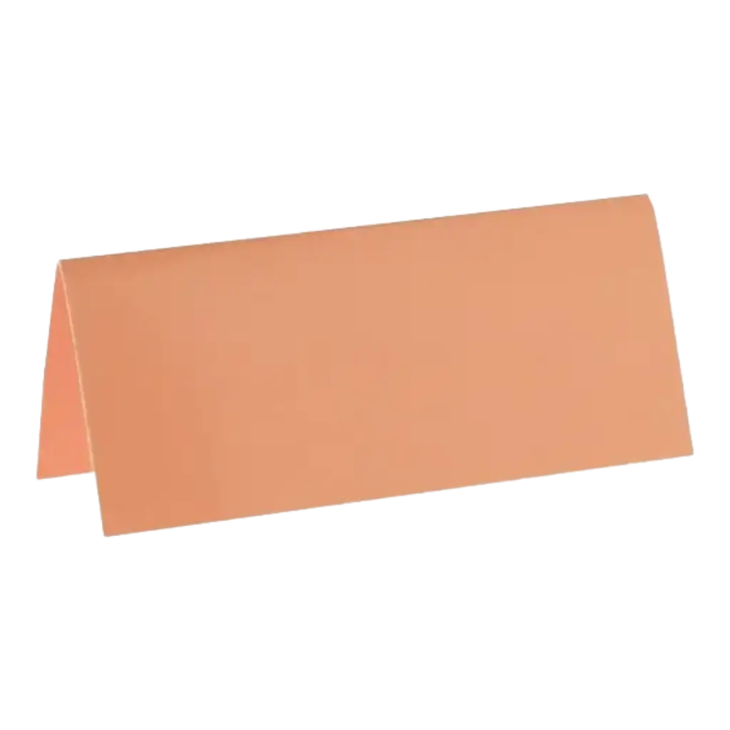 Tarjeta de lugar rectangular coral - Lote de 10