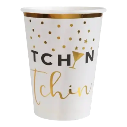 Vaso de cartón blanco Aperitivo - (Juego de 10)