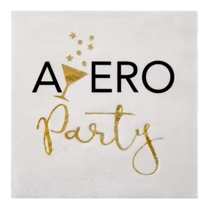 Servilleta de papel blanca Aperitivo - Lote de 20