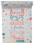 Camino de mesa blanco Amitié - 5m * 30cm