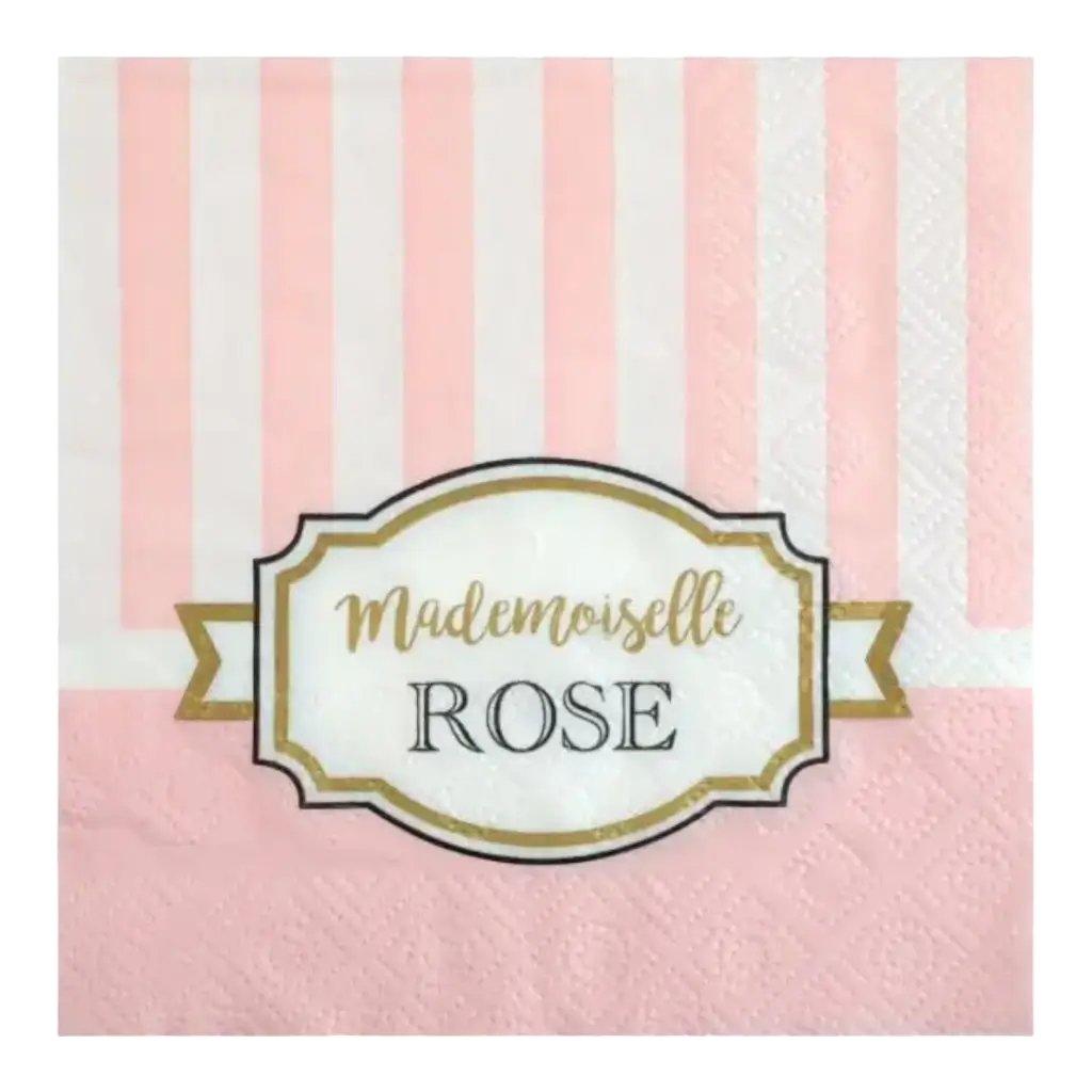 Servilleta de papel "Mademoiselle Rose" - Lote de 20