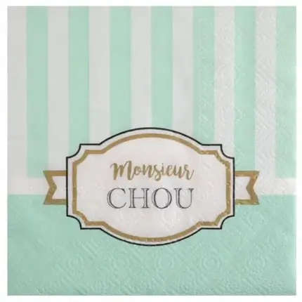 Servilletas de papel Monsieur Chou - Lote de 20