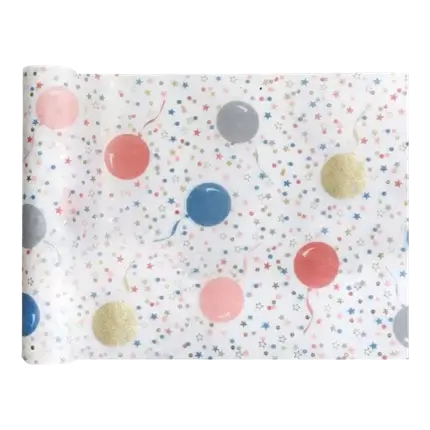 Camino de mesa blanco Kitty Party - 5m * 30cm