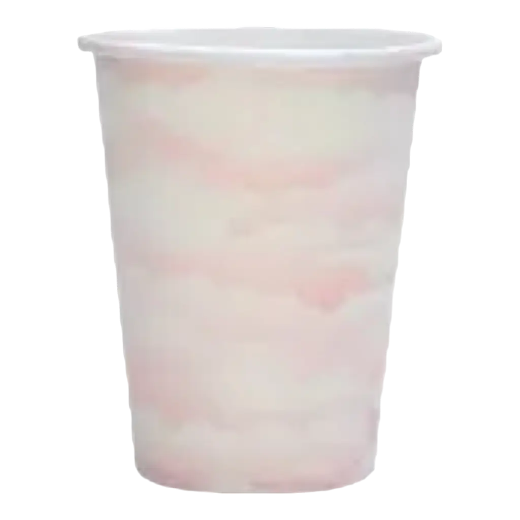 Vaso de papel rosa "Nube" - Juego de 10
