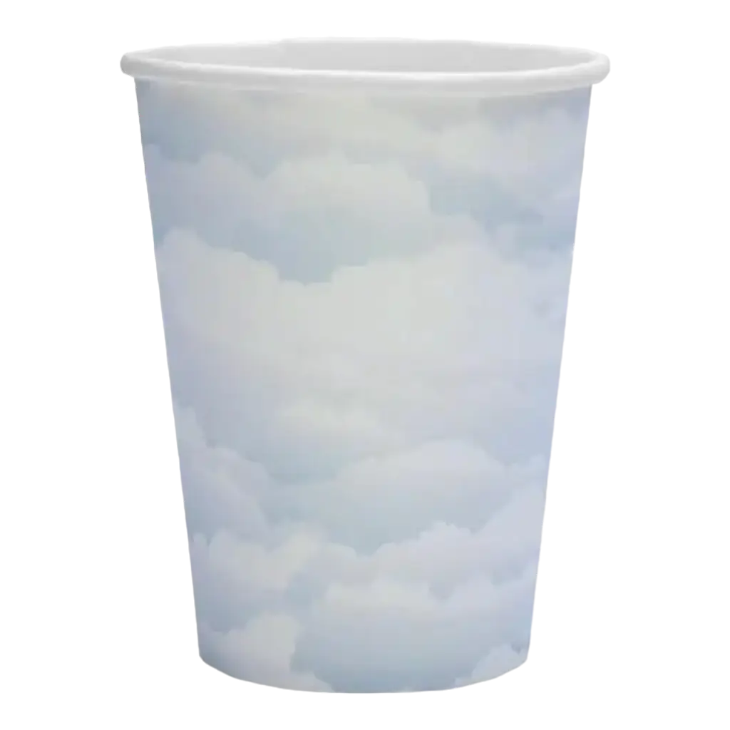 Vaso de papel azul cielo "Cloud" - Juego de 10