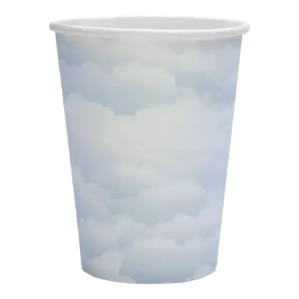 Vaso de papel azul cielo Cloud - Juego de 10