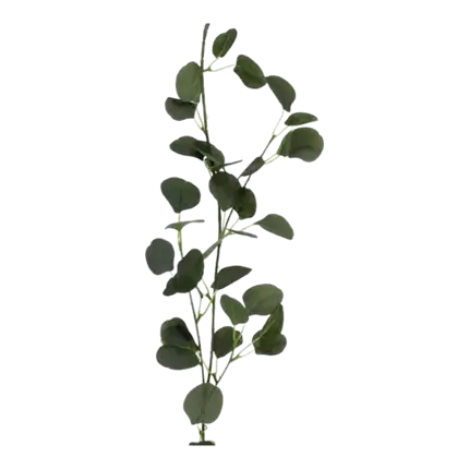 Guirnalda de eucalipto de tela verde - 140cm