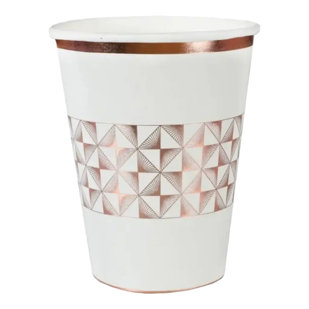 Vaso de papel "Cuadrados brillantes" - Juego de 10