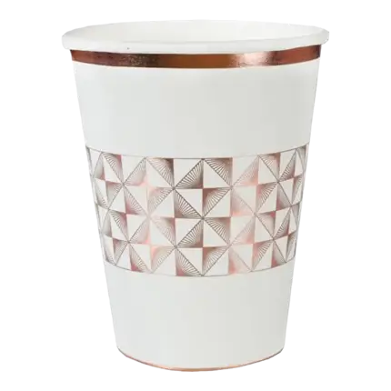 Vaso de papel Cuadrados brillantes - Juego de 10