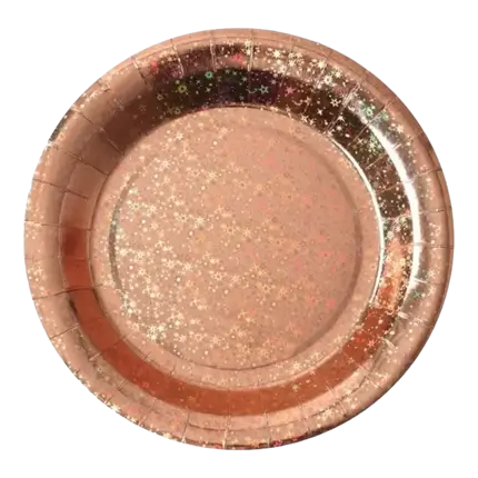Plato de cartón Etincelante Rose Gold ø22.5cm - Juego de 10