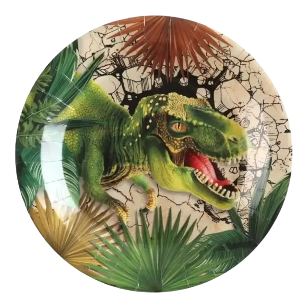 Platos de papel T-Rex - ø23cm - Juego de 10