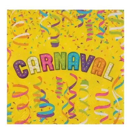 Servilleta de papel Carnaval - Lote de 20