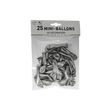 MINI GLOBOS METÁLICOS DECO PLATEADOS