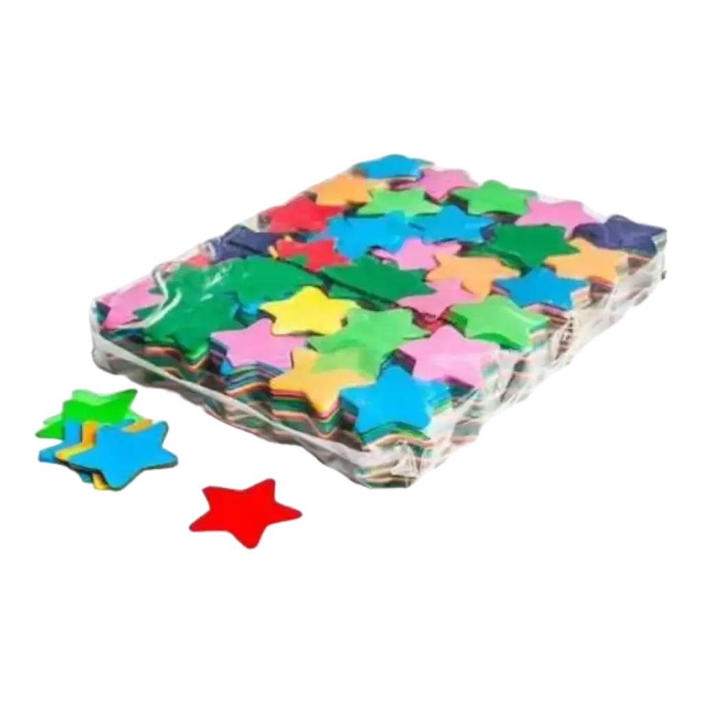 Bolsa confeti estrella multicolor Magic FX 1KG - Ø 55 mm