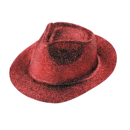 Sombrero de lentejuelas rojo Borsalino