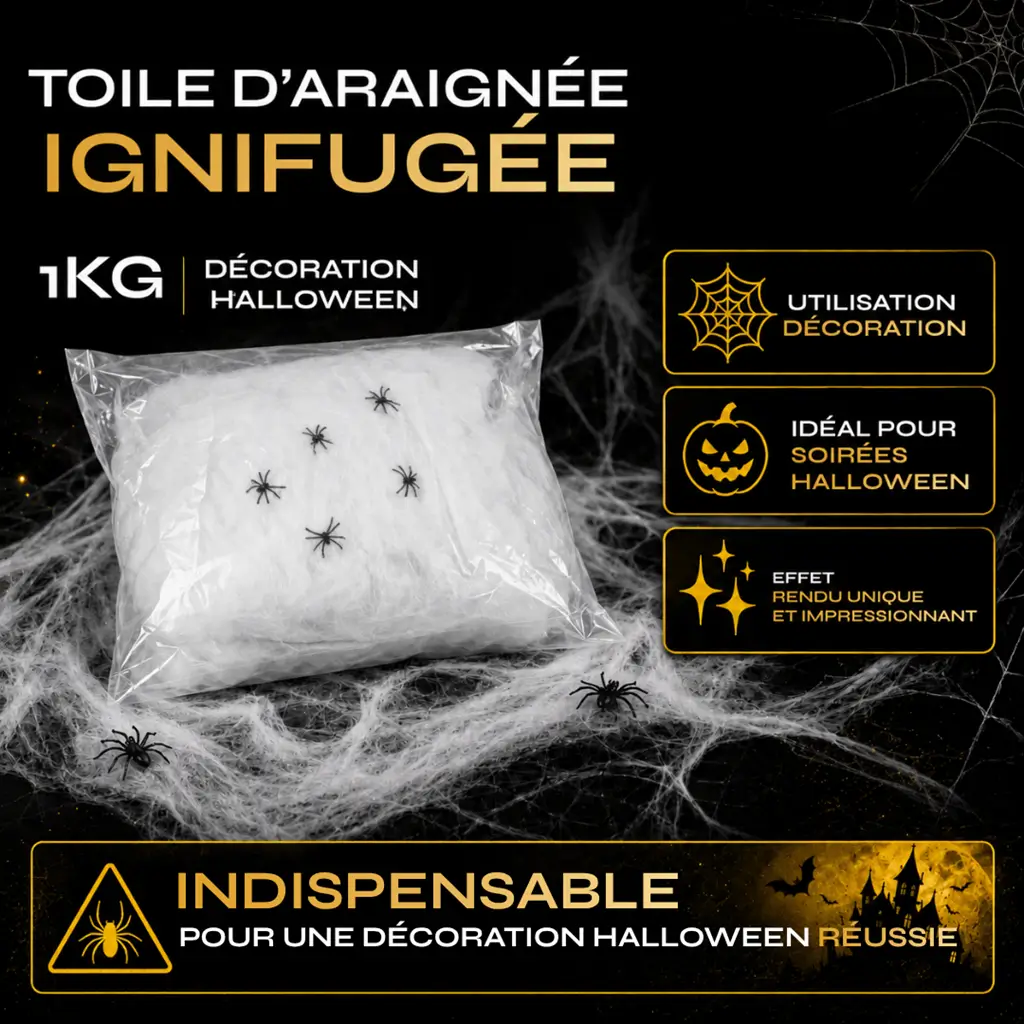 TELA DE ARAÑA RESISTENTE AL FUEGO - 1KG