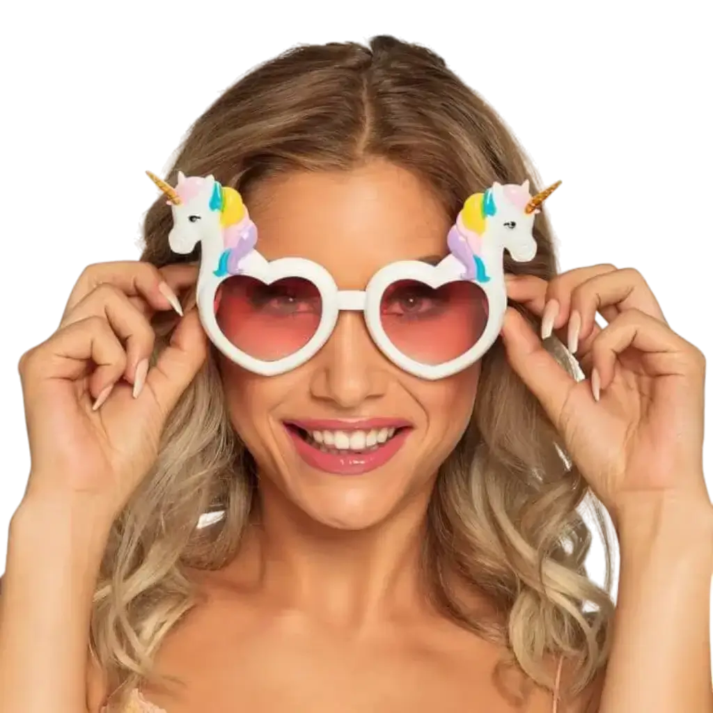 Gafas de unicornio en el corazón