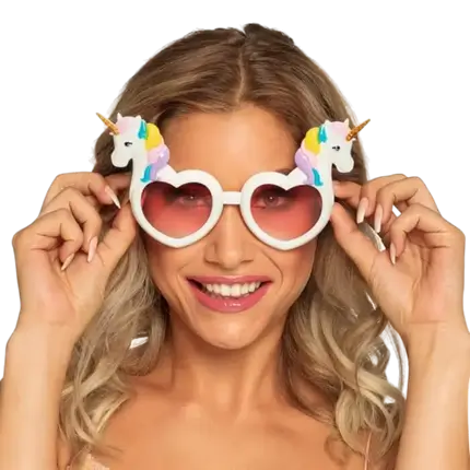 Gafas de unicornio en el corazón