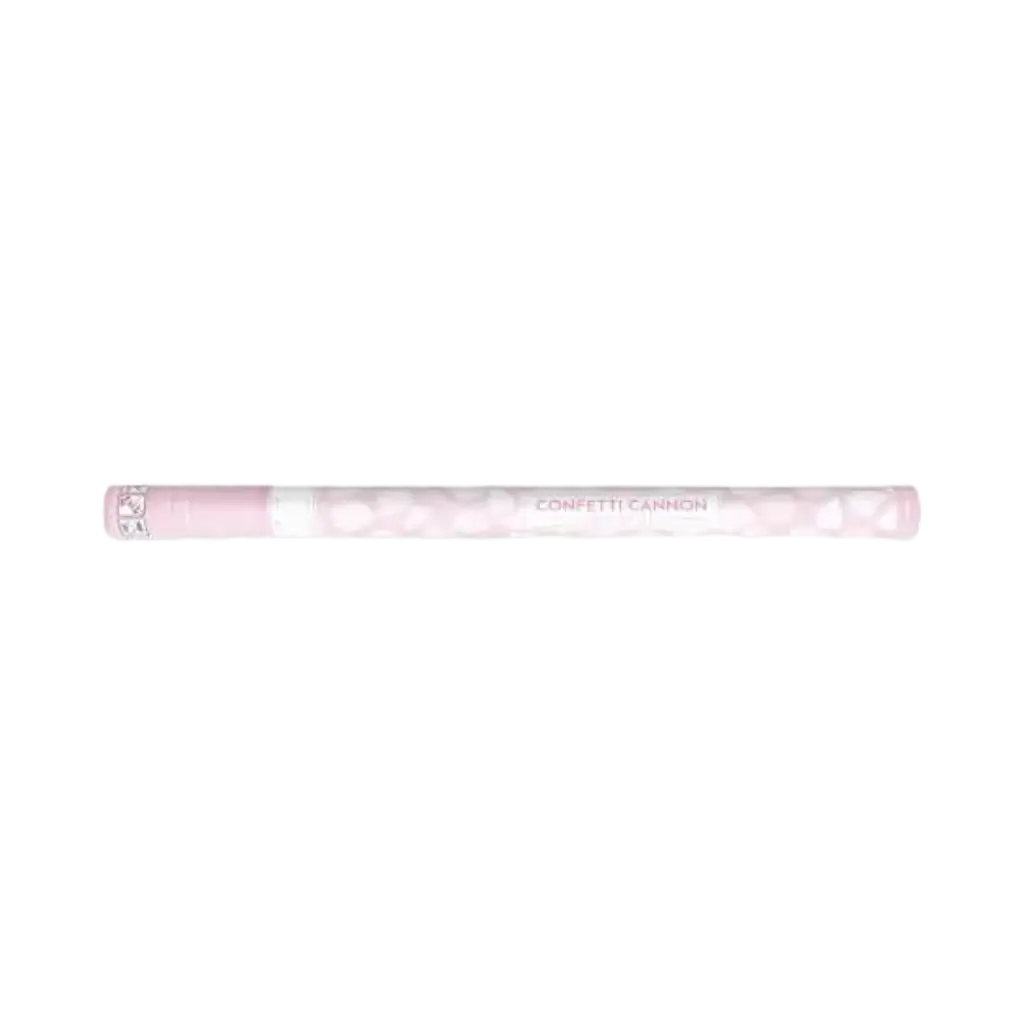 Confeti de cañón 80cm pétalos rosas color blanco