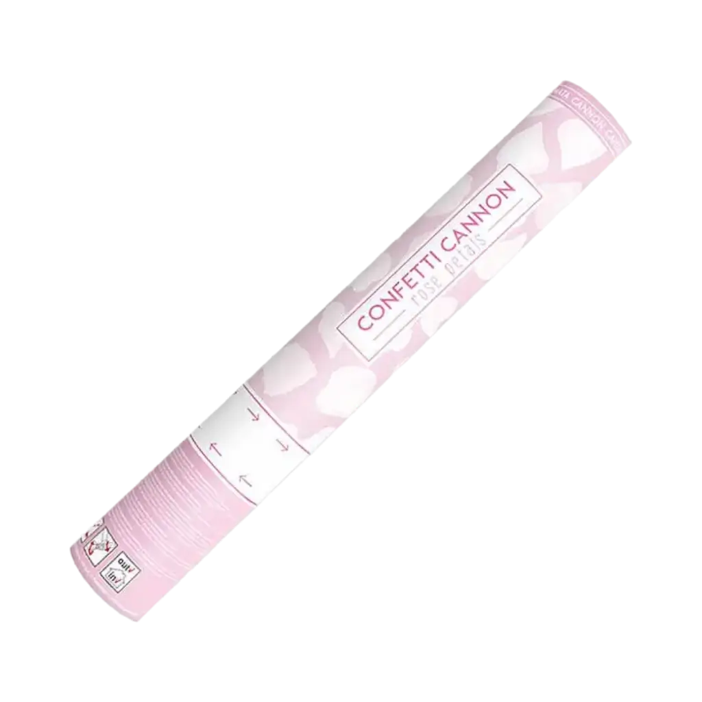 Canon confettis 40cm pétales rosas color blanco