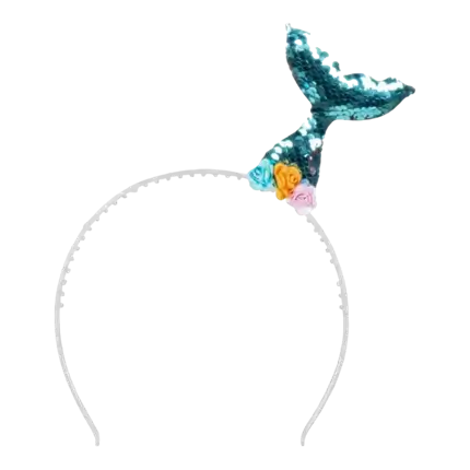 Diadema de cola de sirena azul