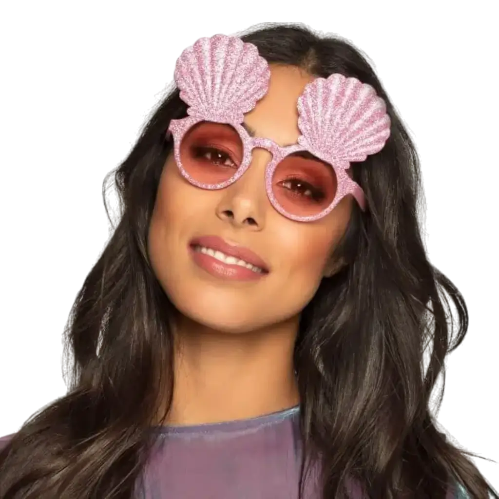 Gafas de concha de sirena rosa