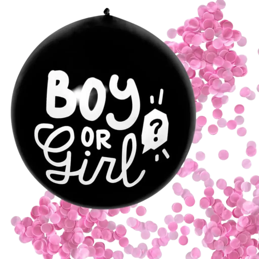 Globo de confeti 'Boy or Girl' CONFETI ROSA