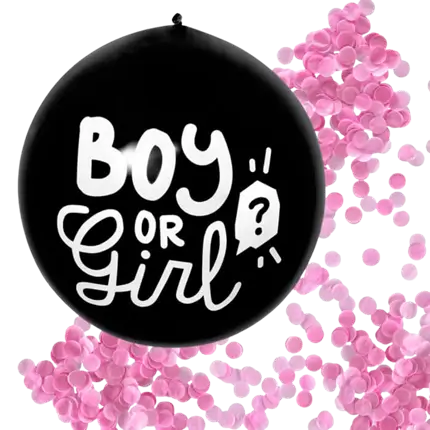 Globo de confeti 'Boy or Girl' CONFETI ROSA