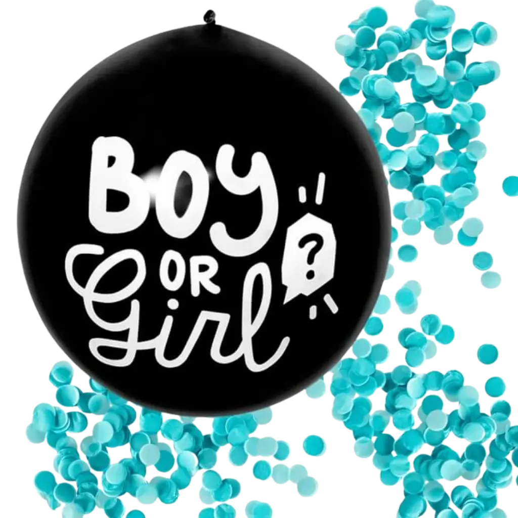 Globo de confeti 'Boy or Girl' CONFETI AZUL