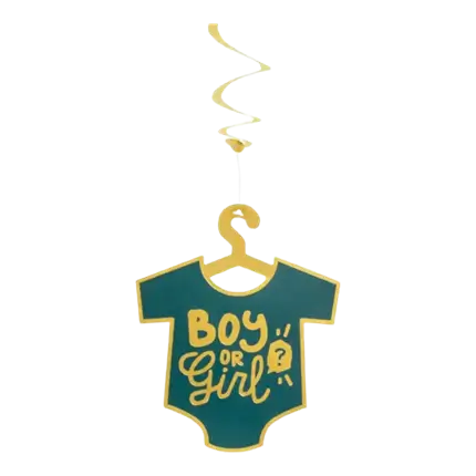 Tourbillons decoración boy or girl dorado y negro (lote de 2)