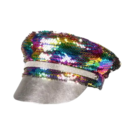 Tapa plateada muli-color reversible