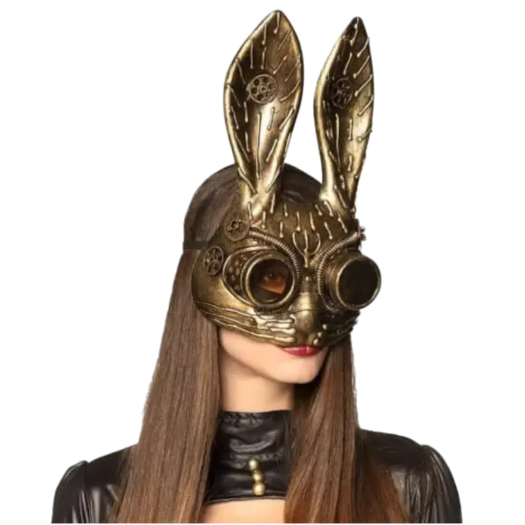 Máscara de conejo efecto cobre