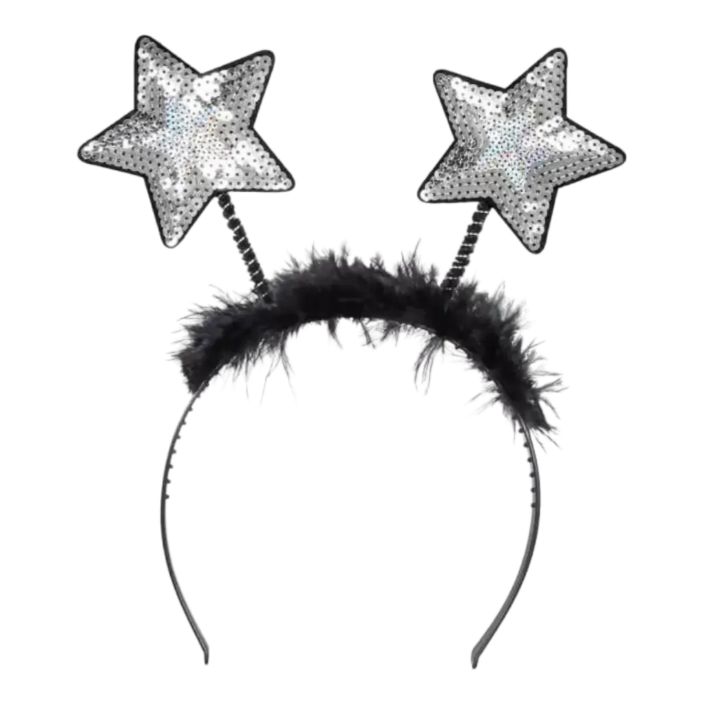 Diadema estrella plateada