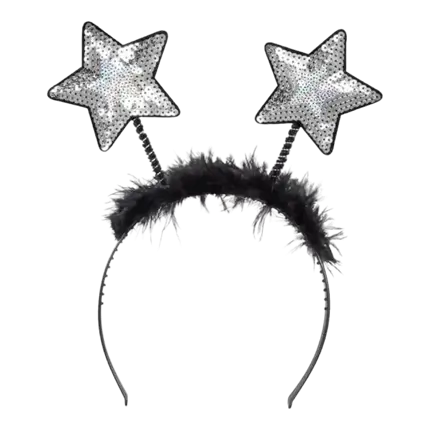 Diadema estrella plateada