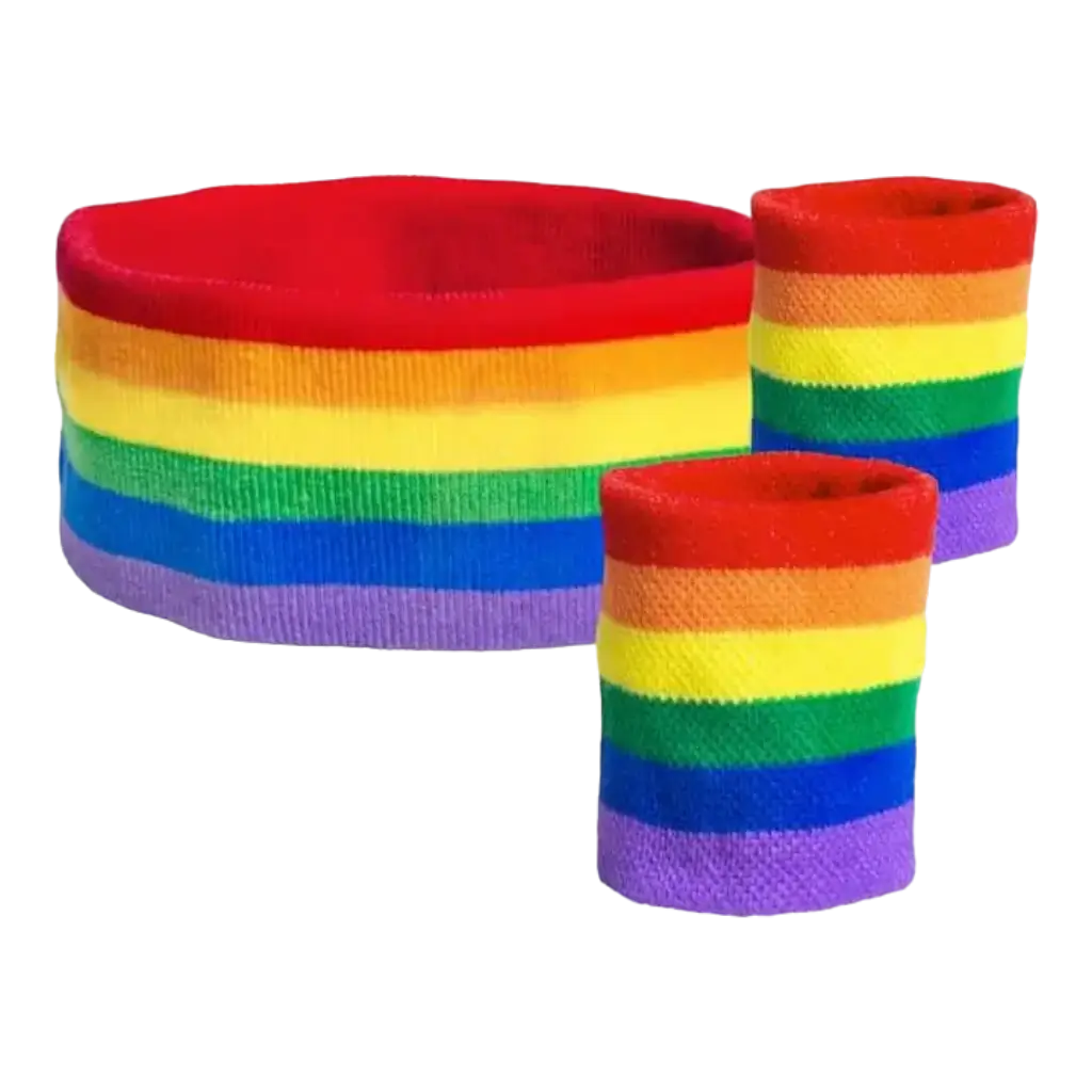 Surtido de diademas y pulseras Rainbow terry