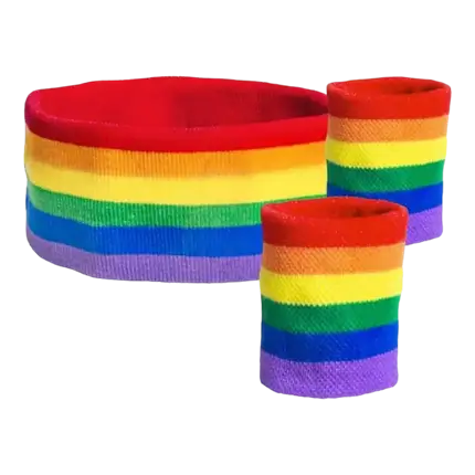 Surtido de diademas y pulseras Rainbow terry
