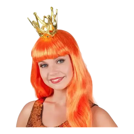 Pequeña corona alta dorada