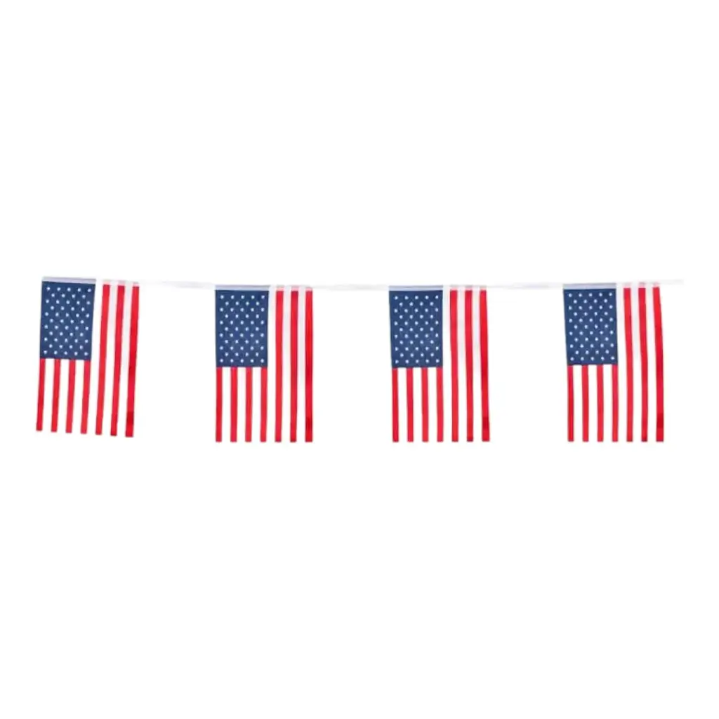 Guirnalda de pequeñas banderas de EEUU