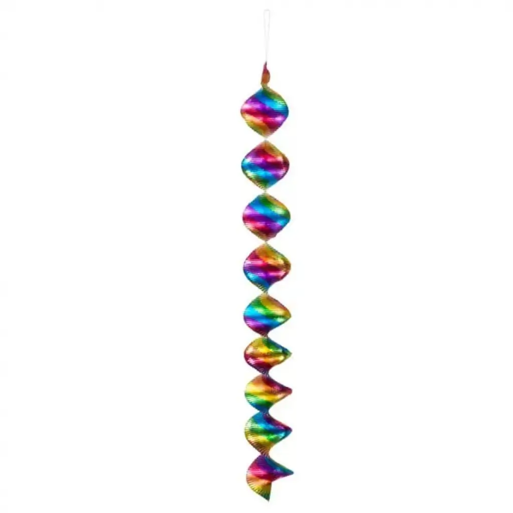 Decoraciones en espiral arco iris (lote de 4)