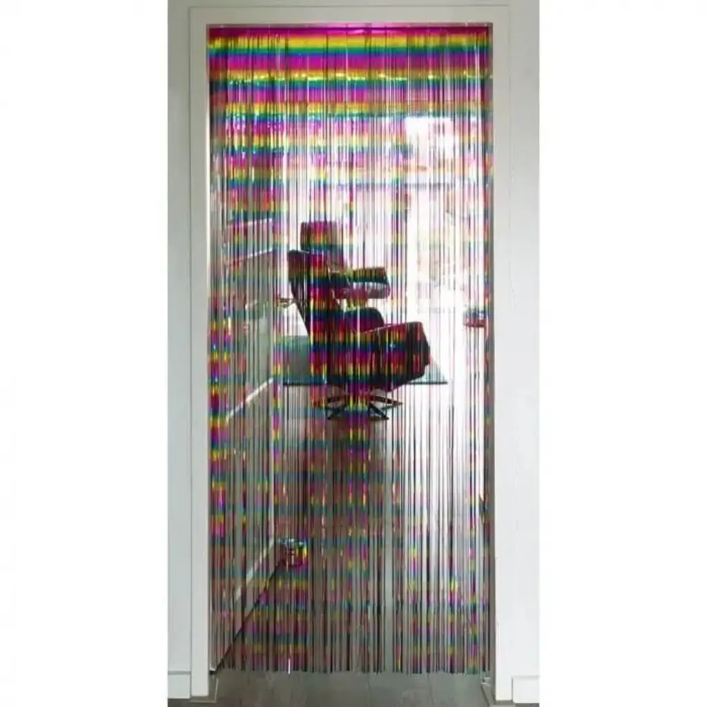 Brillante cortina de arco iris