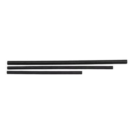 Pajita de papel negra envuelta individualmente 14cm / ø8mm x100