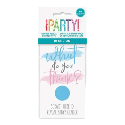 10 tarjetas de rascar - ¿Niño o niña? - Niño