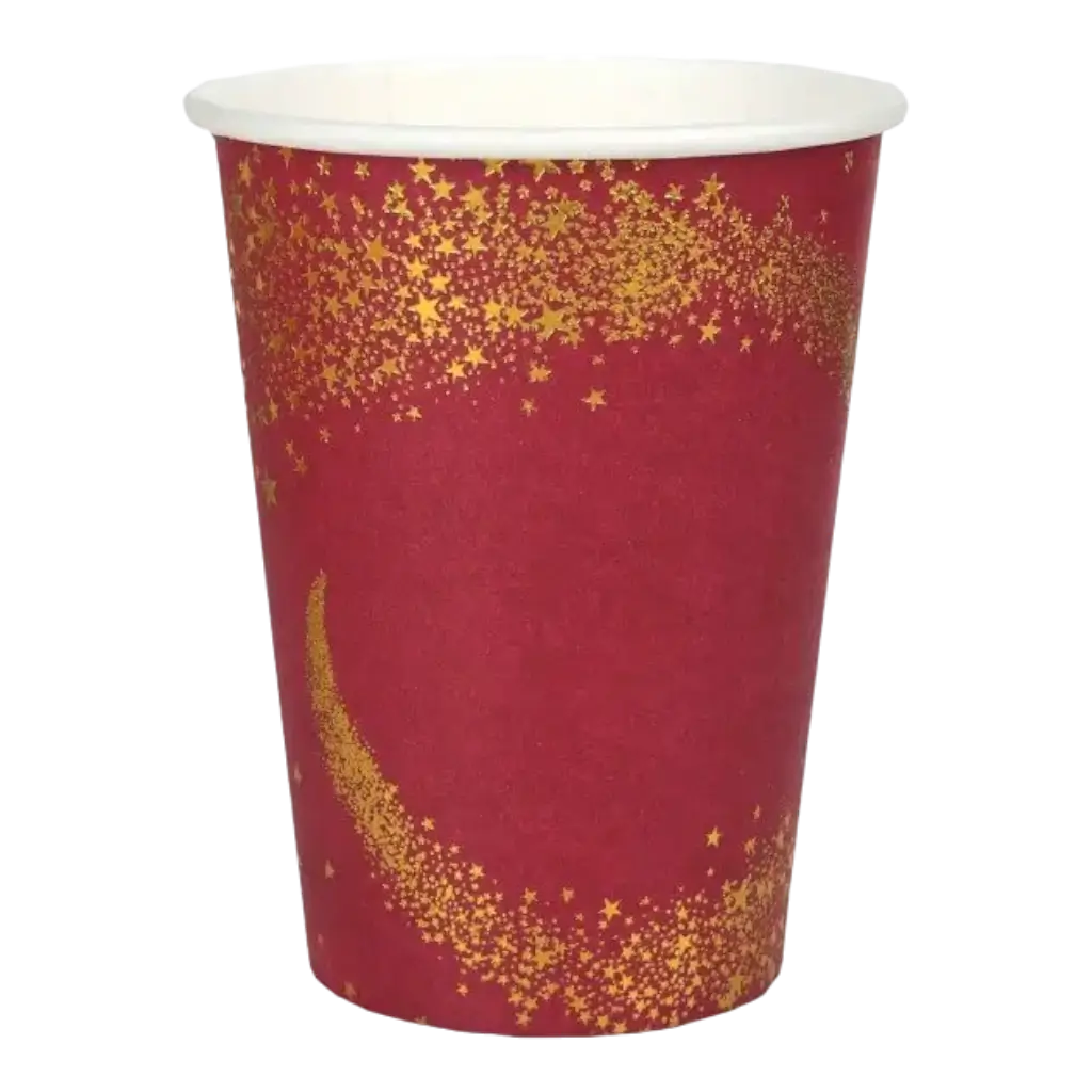 Vaso de papel "Christmas Magic" - Rojo - Juego de 10