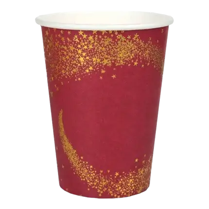 Vaso de papel Christmas Magic - Rojo - Juego de 10