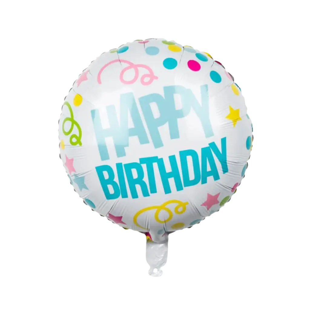 Ballon Aluminium "Happy Birthday" Color Party