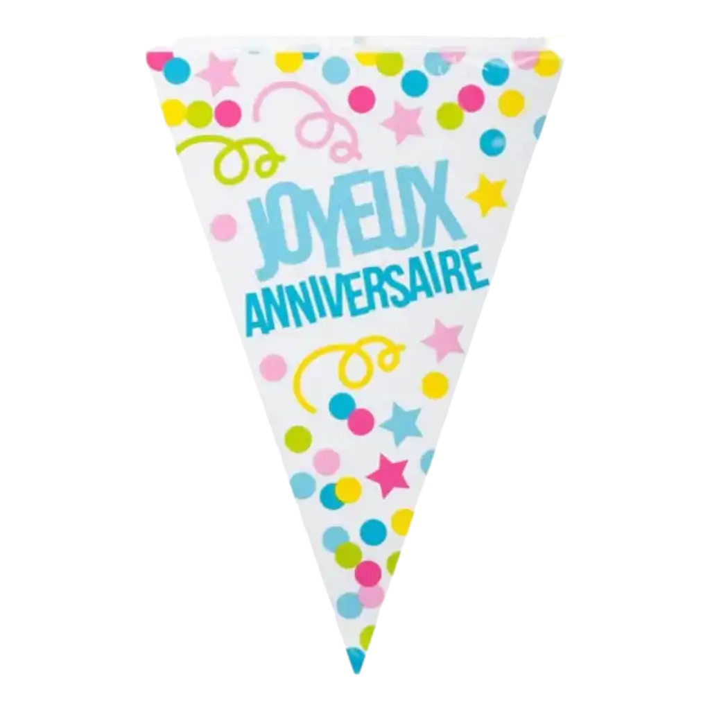 Garland of Pennants"Joyeux Anniversaire" Color Party